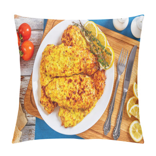 Personality  Baked Chicken Breast Coated With Melted Cheese Pillow Covers