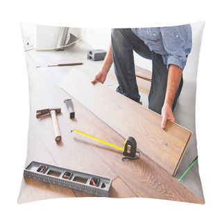 Personality  New Wooden Floor Instalation Pillow Covers