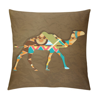 Personality  Camel Decorative Silhouette Ornament - Vector Illustration Pillow Covers