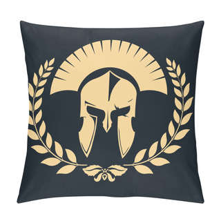 Personality  Gladiator Silhouette With Laurel Wreath Pillow Covers