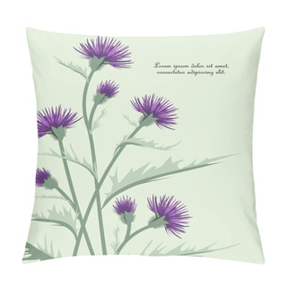 Personality  Thistle With Leaves Pillow Covers