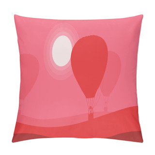 Personality  Air Balloon Background For Valentine Day Pillow Covers