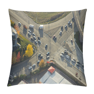 Personality  Busy Intersection At Sunset Pillow Covers