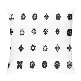 Personality  Flowers And Floral Vector Icons 2 Pillow Covers