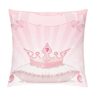 Personality  Princess Crown On Pillow Pillow Covers