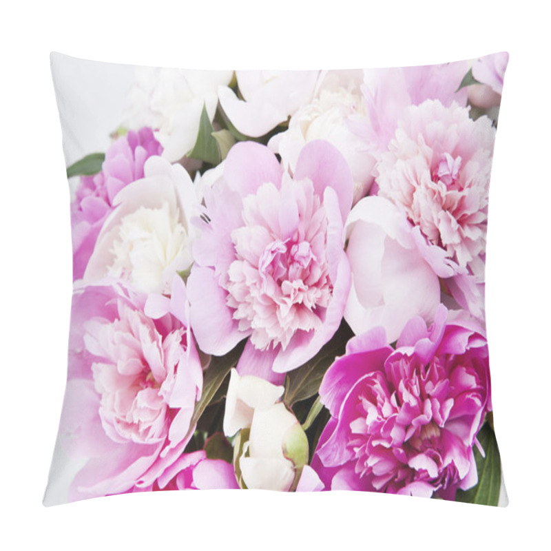 Personality  Beautiful bouquet of pink and white peonies pillow covers