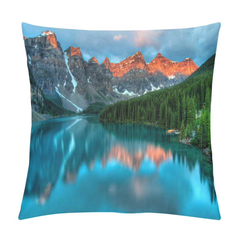 Personality  Moraine Lake Sunrise Colorful Landscape Pillow Covers