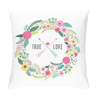 Personality  Cute Vintage Elements As Rustic Hand Drawn First Spring Flowers Pillow Covers