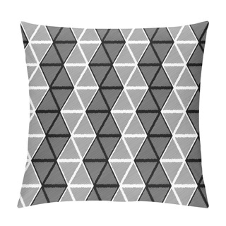 Personality  Design Seamless Monochrome Triangle Geometric Pattern Pillow Covers