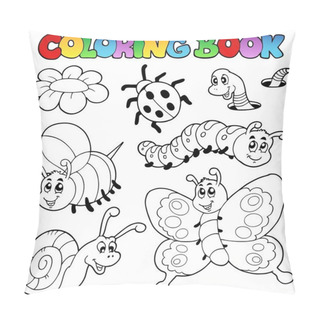 Personality  Coloring Book With Small Animals 2 Pillow Covers