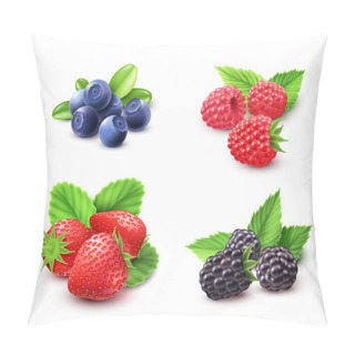 Personality  Berry Realistic Set Pillow Covers