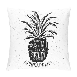 Personality  Doodle Pineapple Silhouette Pillow Covers