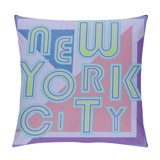 Personality  New York City Retro Vintage Typography Poster, T-shirt Printing Design, Vector Badge Applique Label Pillow Covers