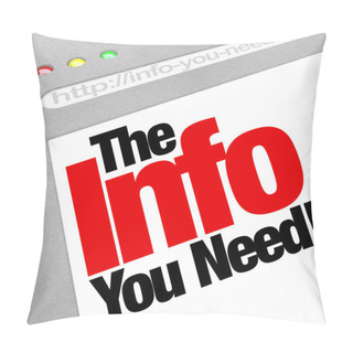 Personality  The Info You Need Website Screen Computer Internet Browser Pillow Covers