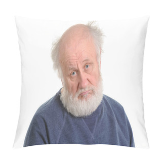 Personality  Sad Depressing Old Man Isolated Portrait Pillow Covers