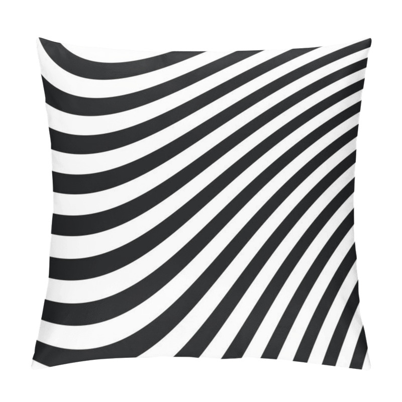 Personality  Abstract Black and White Modern Striped Background pillow covers