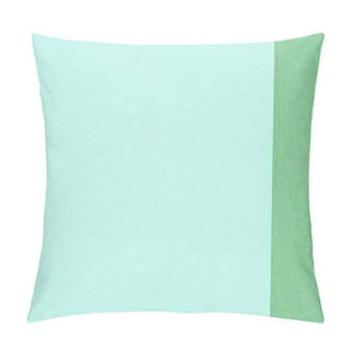 Personality  Close-up Shot Of Cyan And Emerald Green Paper Layers For Background Pillow Covers