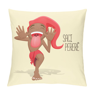 Personality  Saci Perere Showing Tongue Pillow Covers