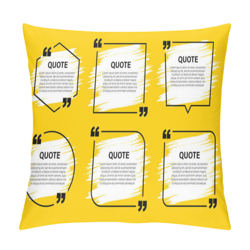 Personality  Trendy block quote modern design elements. Creative quote and comment text frame template. pillow covers