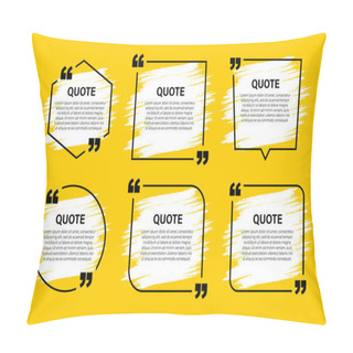 Personality  Trendy Block Quote Modern Design Elements. Creative Quote And Comment Text Frame Template. Pillow Covers
