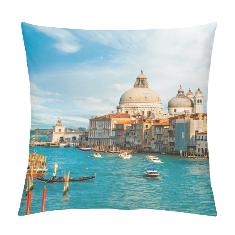 Personality  Gorgeous View Of The Grand Canal And Basilica Santa Maria Della Salute During Sunset With Interesting Clouds, Venice, Italy Pillow Covers
