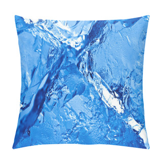 Personality  Blue Toned Ice Background Pillow Covers