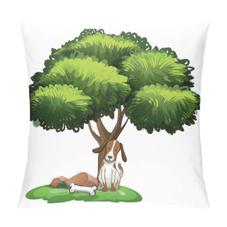 Personality  Dog Under Tree Pillow Covers