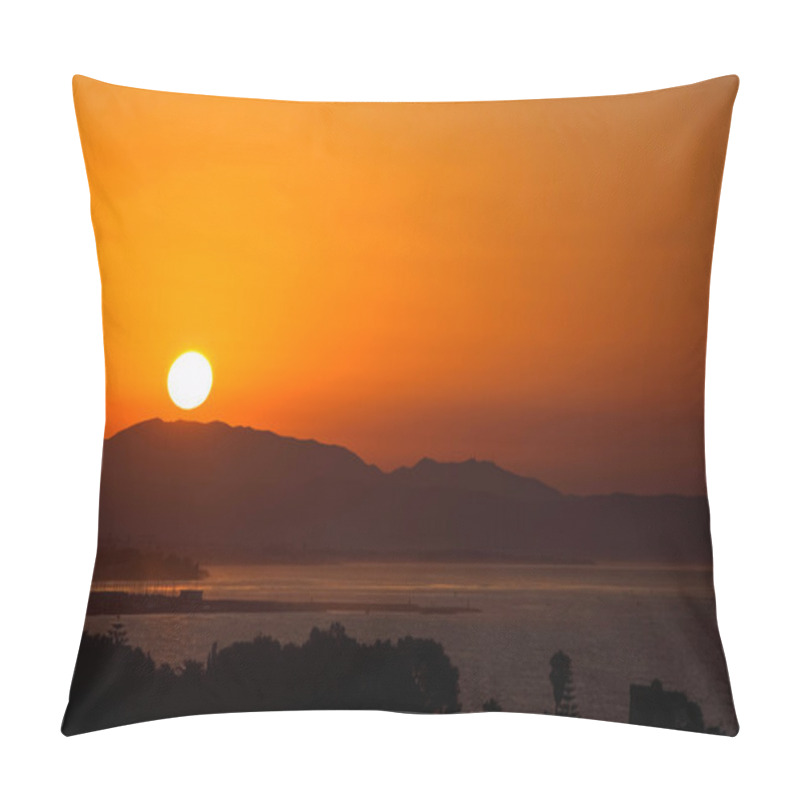 Personality  Golden Sunrise Over Port Of Marbella Pillow Covers