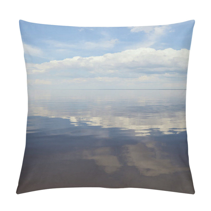 Personality  Blue sky with white clouds and copy space pillow covers