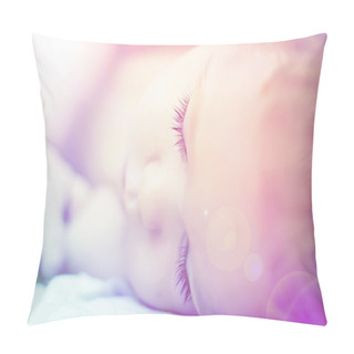 Personality  Sweet Dreams Of Beautiful Baby With Long Eyelashes Pillow Covers