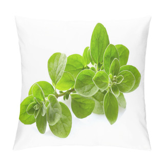 Personality  Marjoram Twigs On White Background Pillow Covers