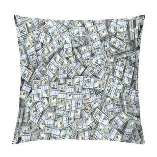 Personality  Packs Of Dollars Background. Lots Of Cash Money. Pillow Covers