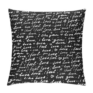 Personality  Seamless Handwriting Text Pillow Covers
