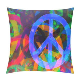 Personality  Abstract Textured Collage - Peace Background Pillow Covers