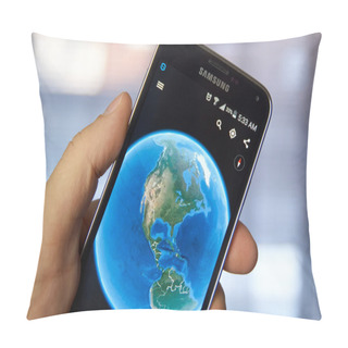 Personality  Google Earth Mobile App. Pillow Covers