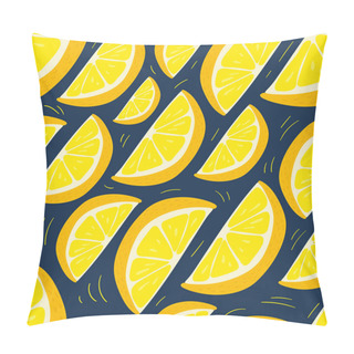Personality  Lemon Vector Illustrations. Seamless Pattern Background. Hand Draw Cartoon Scandinavian Nordic Design Style For Fashion Or Interior Or Cover Or Textile. Pillow Covers
