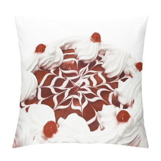 Personality  Sweet Dessert - Iced Cake With Cherries Pillow Covers