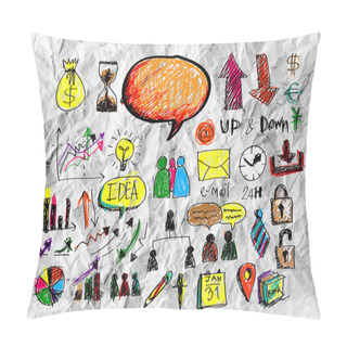 Personality Business Doodles Pillow Covers