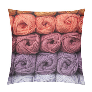 Personality  Stacked Balls Of Colorful Wools Pillow Covers