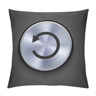 Personality  Vector Metal Icon On Gray Background. Eps10 Pillow Covers