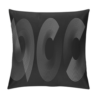 Personality  Circular Spiral Sound Wave Rhythm From Lines. Pillow Covers