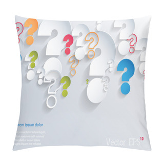 Personality  Random Colorful 3d Question Marks Background Pillow Covers