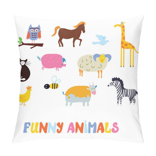 Personality  Funny Animals Set - Simple Design  Pillow Covers