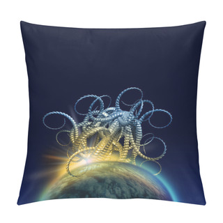 Personality  Virus Threatening Blue Planet Pillow Covers