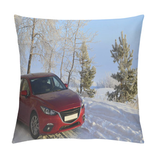 Personality  Mazda 3 Japanese Red Car Hatchback 3 Generation Pillow Covers