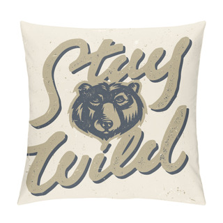 Personality  Stay Wild Vintage T Shirt Graphics Pillow Covers