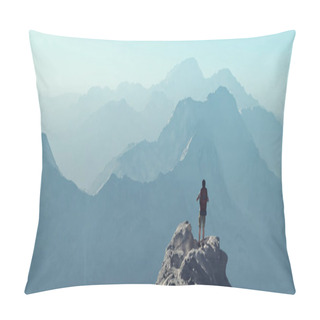 Personality  Young Man Up The Mountain Pillow Covers