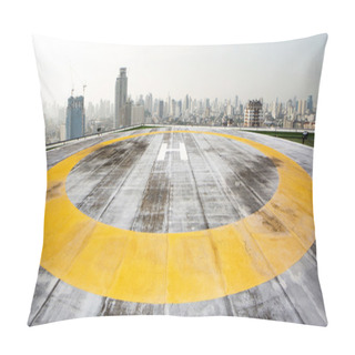 Personality  City Rooftop Heliport  Pillow Covers
