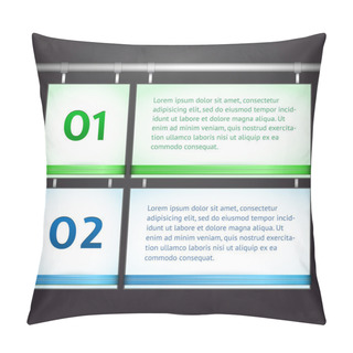 Personality  Vector Banners With Numbers And Pillar Pillow Covers