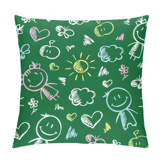 Personality  Hand Drawn Kid Pattern Pillow Covers